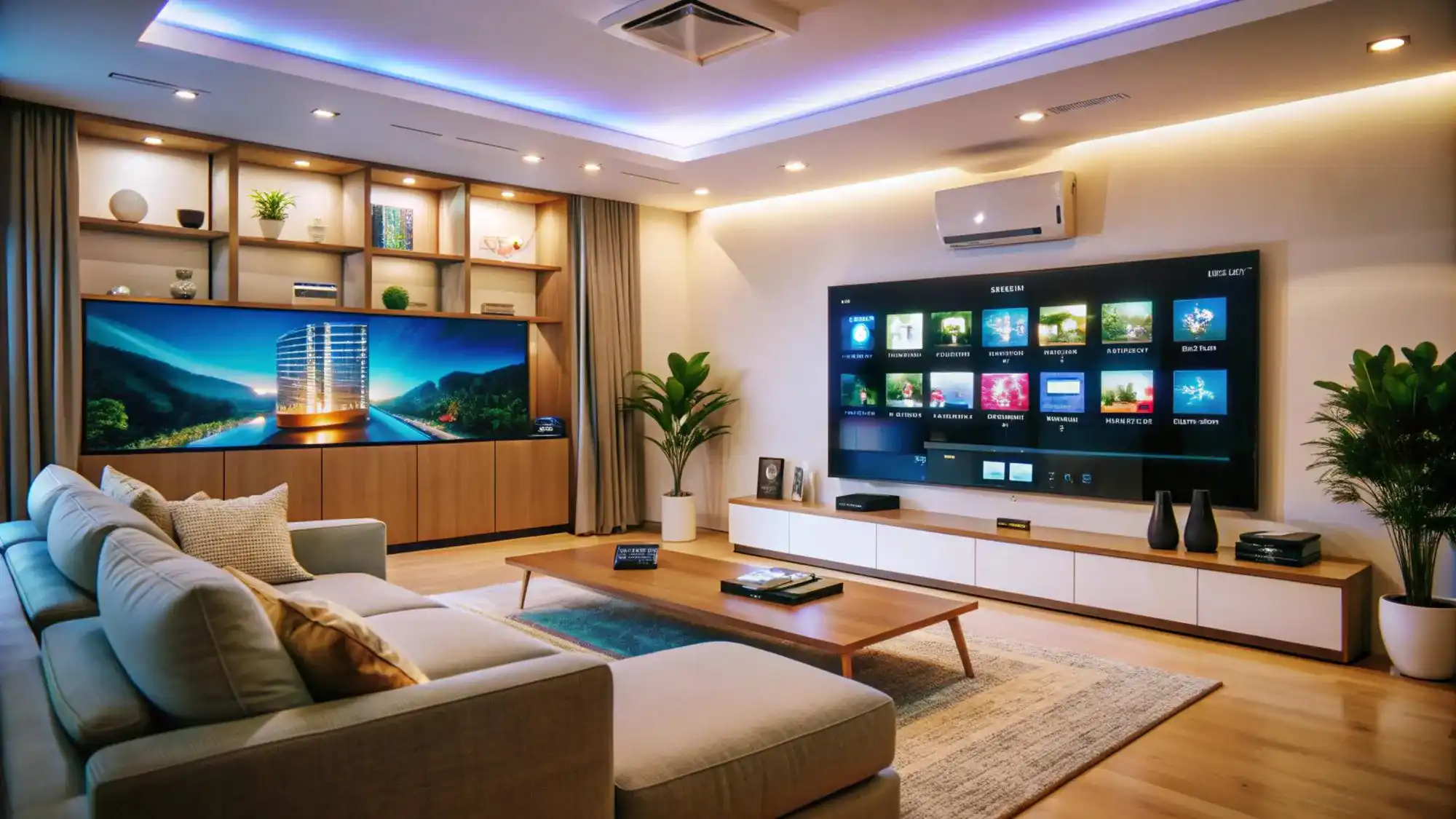 Premium TV box in a dark home entertainment setting